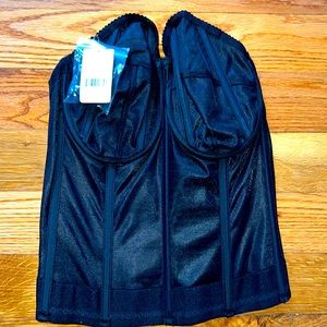 Black strapless corset bra NWT Sz 34G